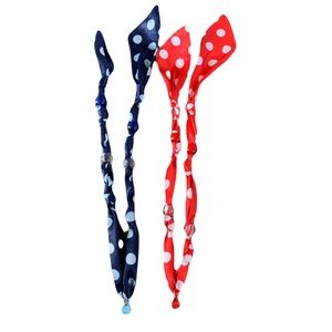 Chic Polka Dot Necklace Set - Navy‎ and Red